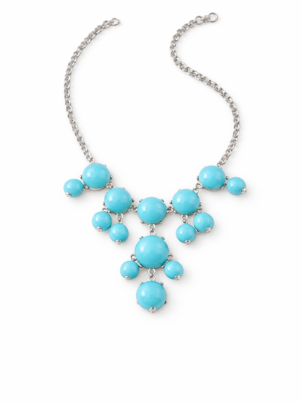 TURQUISE BUBBLE BEAD Statement Necklace